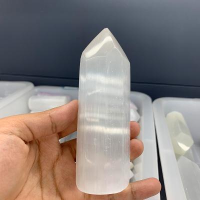 China Wholesale High Quality Natural Gemstone Crystal Polished Selenite Towers Selenite Point From China for sale