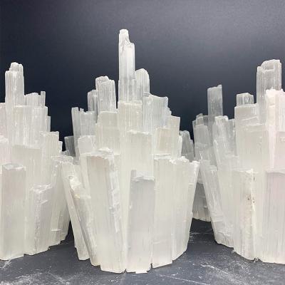 China China Wholesale High Quality Natural Gemstone Selenite Tower Selenite Crystal Lamp For Healing for sale