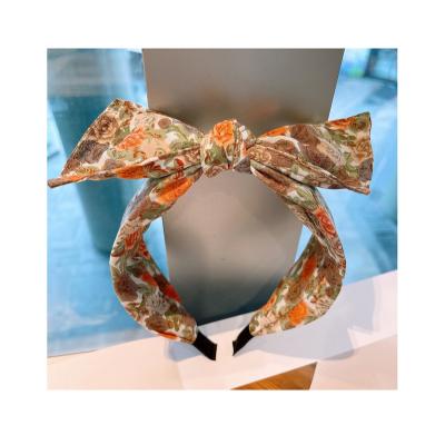 China Factory Supply Wholesale Fashion Luxury Hair Accessories Fashion Plaid Bow Headband for sale