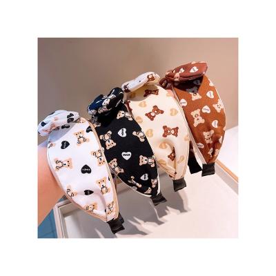 China Fashion hot sale at new low price fashion solid color printing multicolor hair band make up headband for sale