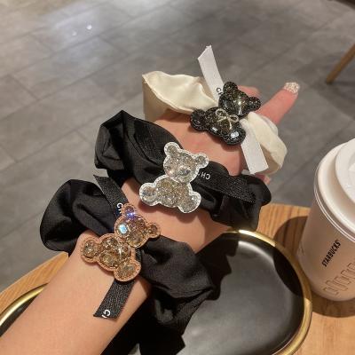 China Fashion Fashion Hair Around Elastic Scrunchies with Rhinestone Bear for sale