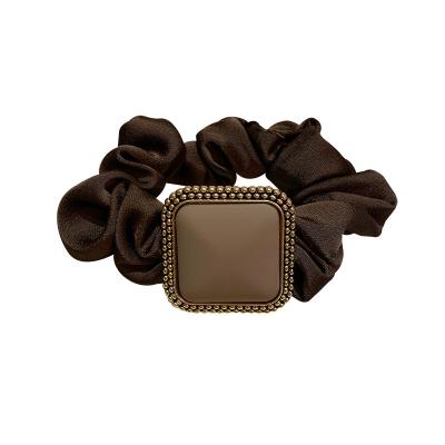 China Retro Cloth Girl Korean Style Hair Tie With Square Buckle for sale