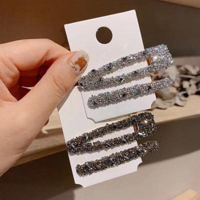 China Fashion 2pcs Fashion Ins Crystal Girl Bangs Hairpins for sale