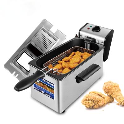 China Easy Operate PROLISS In Home Chicken Stainless Steel Kitchen 2200W 4L Electric Deep Fryer Machine Wholesale Chips Current for sale