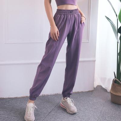 China New Style Loose Breathable Women Yoga Pants Pockets Wear Sports Pants Ladies Breathable for sale