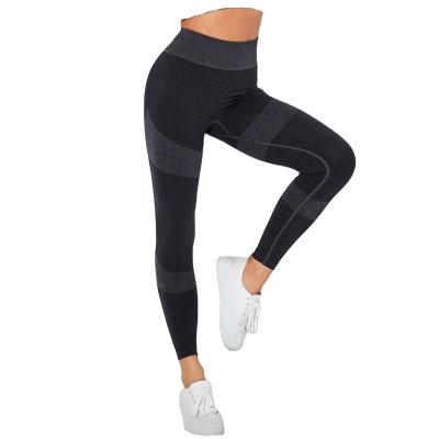 China Custom Sports Gaiters Workout Breathable Hot Selling High Waist Push Up Yoga Pants Lantech Women Yoga Pants for sale