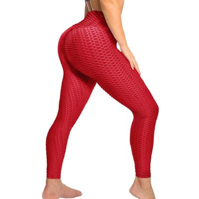 China Plus Size Butt Butt Acquard Yoga Pants High Waist Breathable Peach Color Women Yoga Tight Fitness Yoga Wear for sale