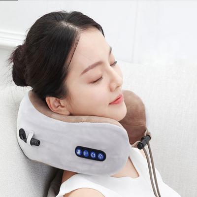 China Neck Neck Massage Travel Pillow U Shaped Kneading Neck Relax Massage Pillow Rechargeable Massage Pillow for sale