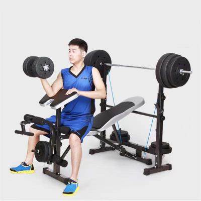 China Modern Home Gym Equipment Adjustable Weight Bench Weight Lifting Bench With Barbell Rack for sale