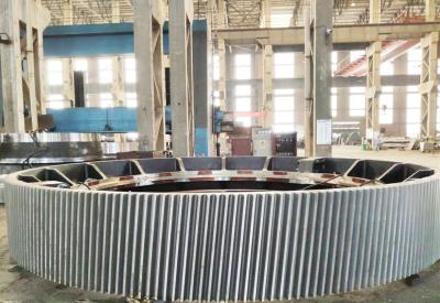 China Casting ZG310-570 42CrMo Steel Large Ring Gear Rotary Kiln External Spur Tooth for sale