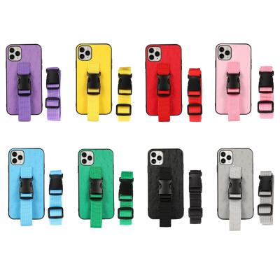 China Adjustable Anti-Drop Ins Wristband Hot Stand Protective Case Strap For iPhone 12 8 7 Plus X XS XR Se 11, For iPhone 12pro Case Shockproof for sale