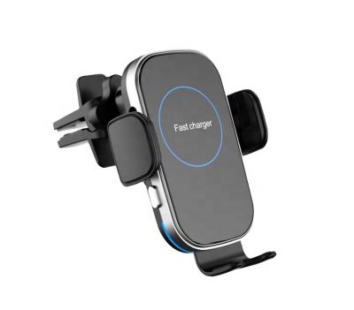 China Hot Selling Qi-enabled Qi-enabled Wireless Charging Fast Mobile Auto Bracket Devices Holder Car Phone Holder Charger Gravity Sensor Air Vent Mount for sale