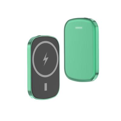 China New Arrival Magnetic Led Power Bank Magnetic Led Power Bank 5000 Mah Wireless Charging Power Bank Fast Charging Portable Phone Support Charger for sale