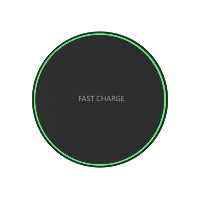 China Mobile Phone Indicator Built-in Aperture 15W QI Certified Fast Charging Super Slim Wireless Mobile Phone 1 X USB Ce/fcc/rohs Charger D99*H7MM for sale