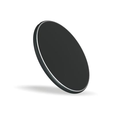 China Cell Phone Cheap Price Aluminum Alloy And Cloth Material Circular Phone Wireless Charger for sale