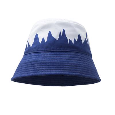 China Picture Custom Printed 100% Cotton Summer Sun Bucket Hat Beach Outdoor Gift Pendant Bucket Hat for sale