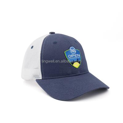 China JOINT Custom 6 Panel Men's Gorra Raised Embroidery Soft Mesh Hat Of Trucker Badge for sale