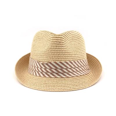 China Custom Paper Hat TWS21080301 Straw Fedora Hat Beach Hats For Women Classic Summer Straw Hat Breathable for sale