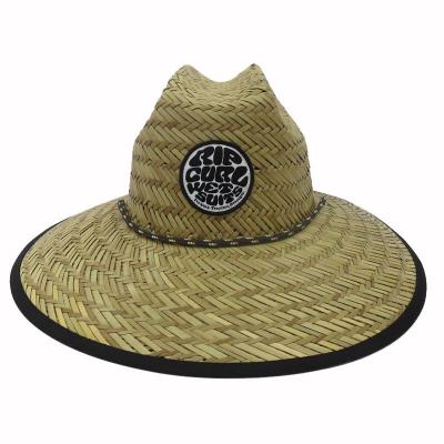 China TWS200014 CUSTOM LOGO BEACH HAT PRINTING STRAW HAT WIDTH BRIM PAPER NATURAL STRAW HAT for sale