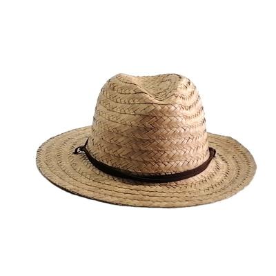 China TWS 200178 Classic Fedora Straw Hat Panama Cap Straw Breathable Hats for sale