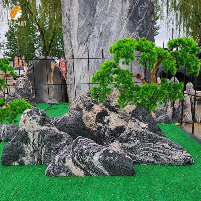 China EUROPEAN outdoor garden decorate natural landscape stone statue marble rock garden sculpture for sale