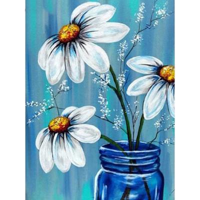 China Modern Flowers in Round Bottles or Square Embroidery Kits Diamond Drill Decoration DIY Gift Full Diamond Painting for sale