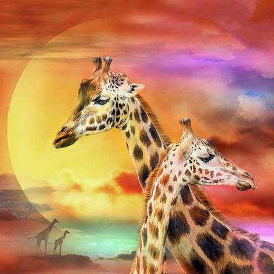 China Modern Full Round DIY Diamond Painting of Some Giraffes or Square Stitch Kits Cross Stitch Diamond Embroidery Diamond Drill Home Decoration Gift for sale