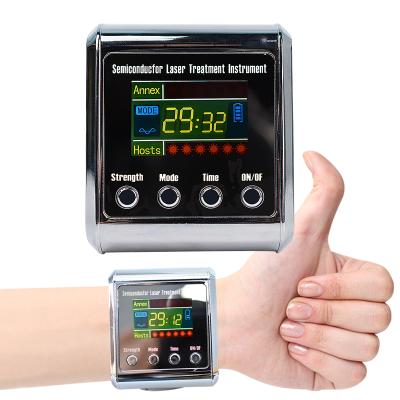 China Erebral Thrombosis Treatment High Blood Pressure Diabetes Cholesterol Rhinitis Treatment Laser Therapy Wrist Watch for sale