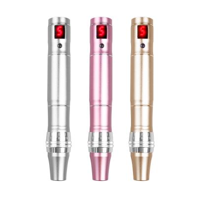 China Skin Rejuvenation Automatic Microneedle System Adjustable Needle 0.25mm-3mm Home Use Electric Derma Pen for sale