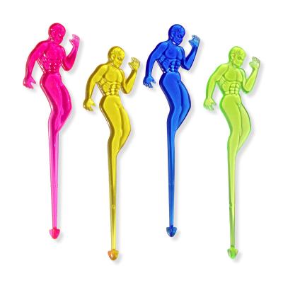 China 903026 METROSEXUAL HOMME Plastic Cocktail Sticks Drink Wine Stirrer Coffee Tea Bar KTV Home Party Decor for sale