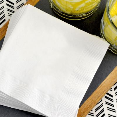 China 617067 White Paper 50pcs Disposable Napkins Paper Tableware Birthday Party Home Decorations Supplies Biodegradable for sale