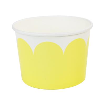 China 616175 Disposable Tableware 5pcs/bag Yellow Paper Sunflower Rolls Party Supplies Cake Popcorn Cup Ice Cream Tube For Wedding for sale