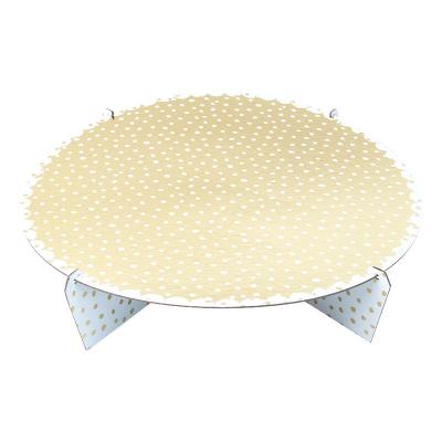 China Disposable Biodegradable Cake Stand Metallic Paper Cardboard Gold Party Dessert for Wedding Birthday Event Table Decoration for sale