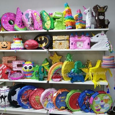 China MIXED PAPER PINATA LOT Mini Star Unicorn Pinata Toys Wedding Wholesale Decoration Supplies Birthday Party for sale