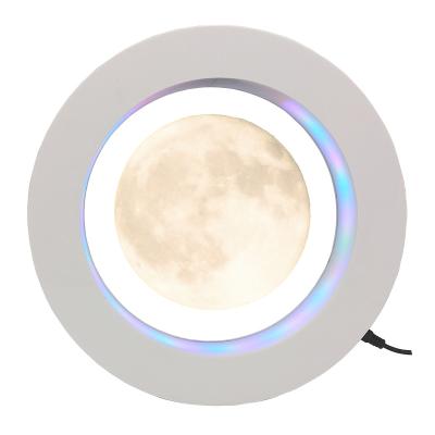 China Traditional Levitation Moon 3D Floating Light Lamp Printing Magnetic Levitation Led Light In Air Free Decorative Room Decoration for sale