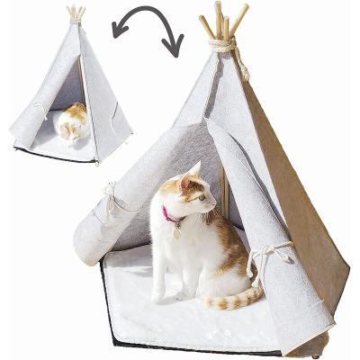 China Factory Price Viable Cat/Dog Teepee Tent For Dog Pet Bed Tepee House Dog Tent for sale