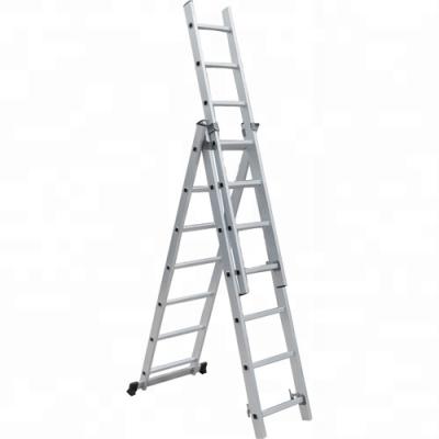 China Multifunctional Folding Ladders 3x6 3section Aluminum Ladders Extension Combination Ladder for sale