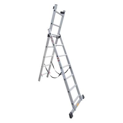 China Folding Ladders Factory Supplier Dual Function Aluminum Extension Ladder for sale