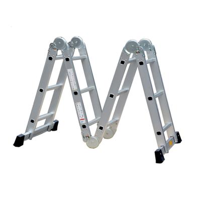 China Universal Aluminum Folding Ladders 12 ft 3.5m Folding Step Ladder 4x3step for sale