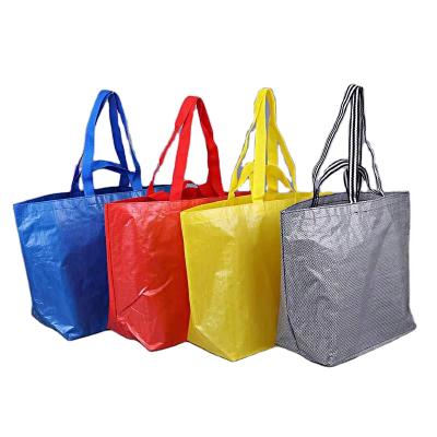 China Soft ; Light ; Customized Printing Reusable Reusable Shopping Laminated PP Woven Bag Extra Large Reusable Tote Bag Laminated PP Woven Bag for sale