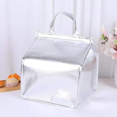 China Eco - Friendly Non Woven Insulated Lunch Cooler Bag For Food Cheap Custom Full Color Woven Fabric For Bags for sale