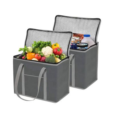 China Waterproof Wholesale Reusable Food Insulated Cooler Bags Price Reasonable Non Woven Storage Cooler Bag for sale