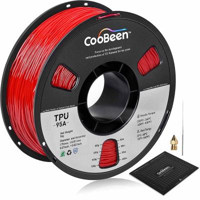 China Suitable for all FDM 3d printer CooBeen 3D Filament TPU 1.75mm/1kg for 3D Printer Printing Filament ROHS certificated Chinese Direct Factory for sale