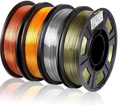 China Suitable for all FDM 3d printer CooBeen High Quality 3D Filament for Printer Silk PLA 1.75mm 250g Spool Reel Gold Silver Bronze Copper Varied Colors for sale