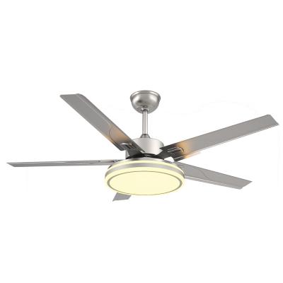 China China Manufacture Modern Professional Fan With Led Light Stainless Steel Ceiling Fan With Light en venta