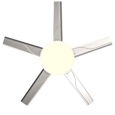 China Modern Manufacturers Ceil Light Fan Stainless Steel Custom Ceiling Fans With Lights Remote Control for sale