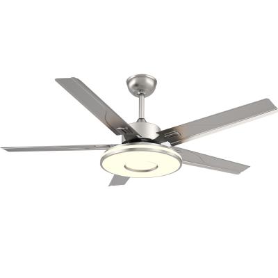 China Modern Top Selling Modern Ceiling Fan Lights Remote Control Rechargeable Fan Lamps Stainless Steel Fan With Led Light en venta