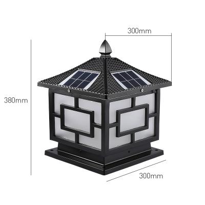 China Square LED Aluminum Solar Deck Fence Landscape Light Post Lamp for Outdoor Garden for sale