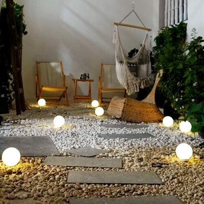 China Hot Selling LANDSCAPE Waterproof Garden Lights Outdoor Decor Round Solar Power Led Solar String Light Garden Lights for sale