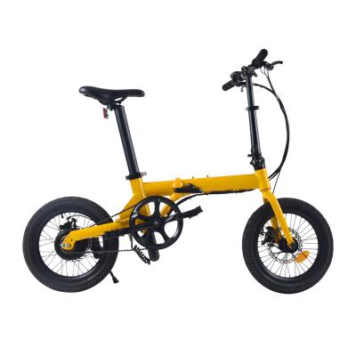 中国 36V 16inch Ebike hidden seat tube removeable Lithium Battery Electric Bicycle small mini folding electric bicycle for adult 販売のため